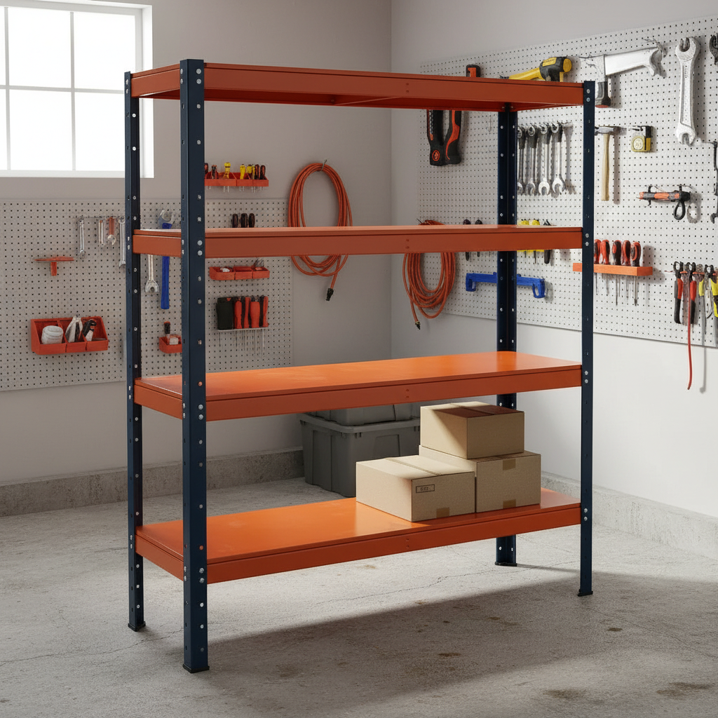 Shelving unit in home garage